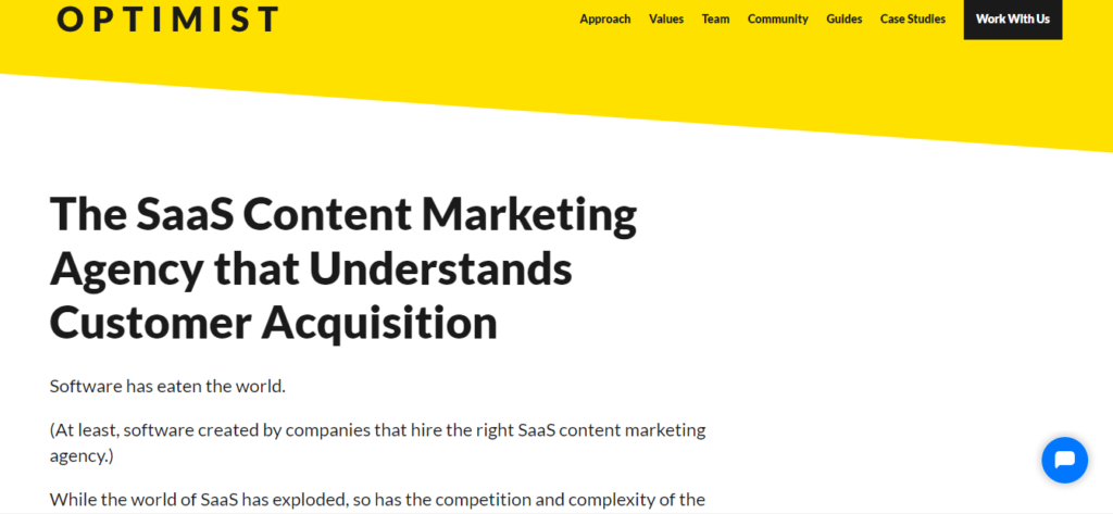 saas content marketing agencies