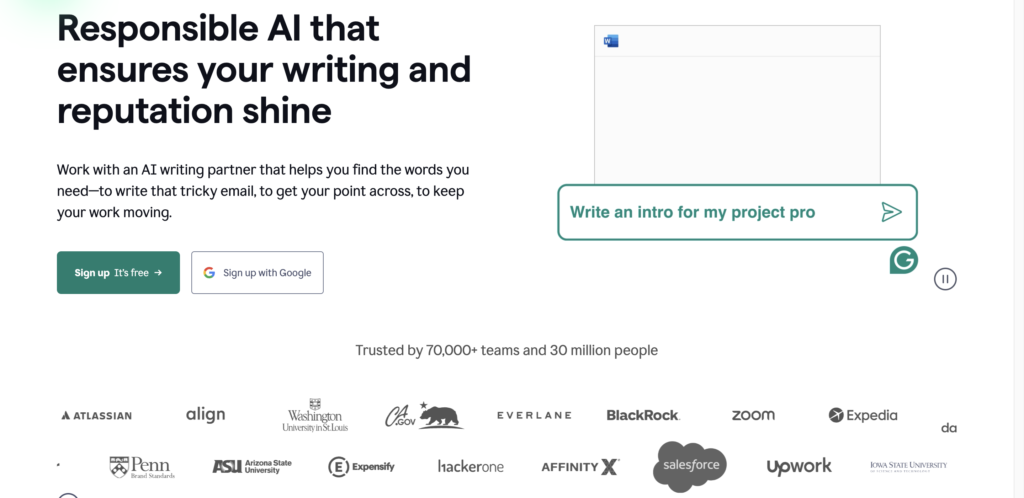 ai and content marketing grammarly